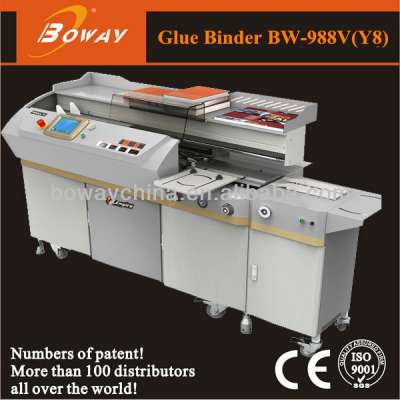 Office school Graphic shop 988V Y8 creasing on-line auto side glue perfect book binding machines  Stop selling