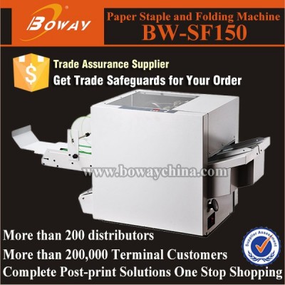 SF150 Office Paper Automatic Flat Saddle Stapling Stitching and Folding machine