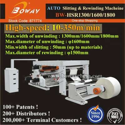 Bare Frame Style Full Automatic High Speed Roll Paper Slitting And Rewinding Machine